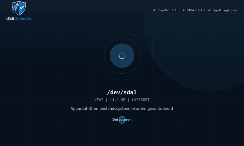 USB Defender — apparaat detecteren
